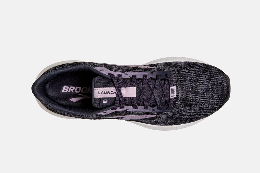 Brooks Launch 8 Road Running Shoes - Womens - Black/Purple - TH3521796